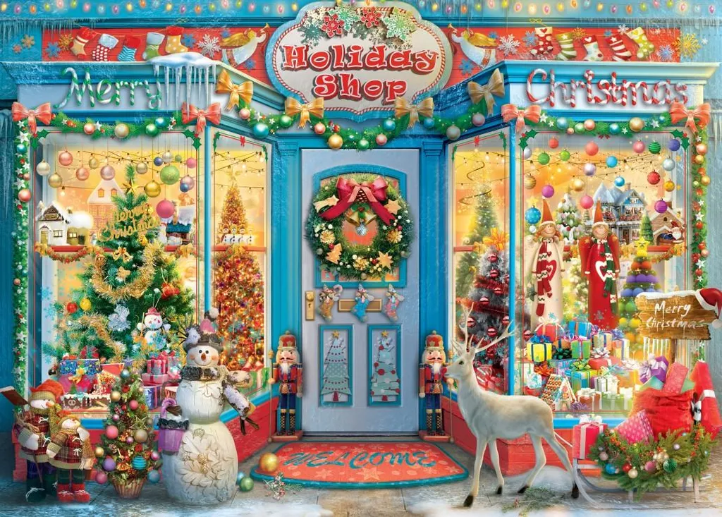 Puzzle multicolore Bluebird Holiday Shop 500 pièces fini premium