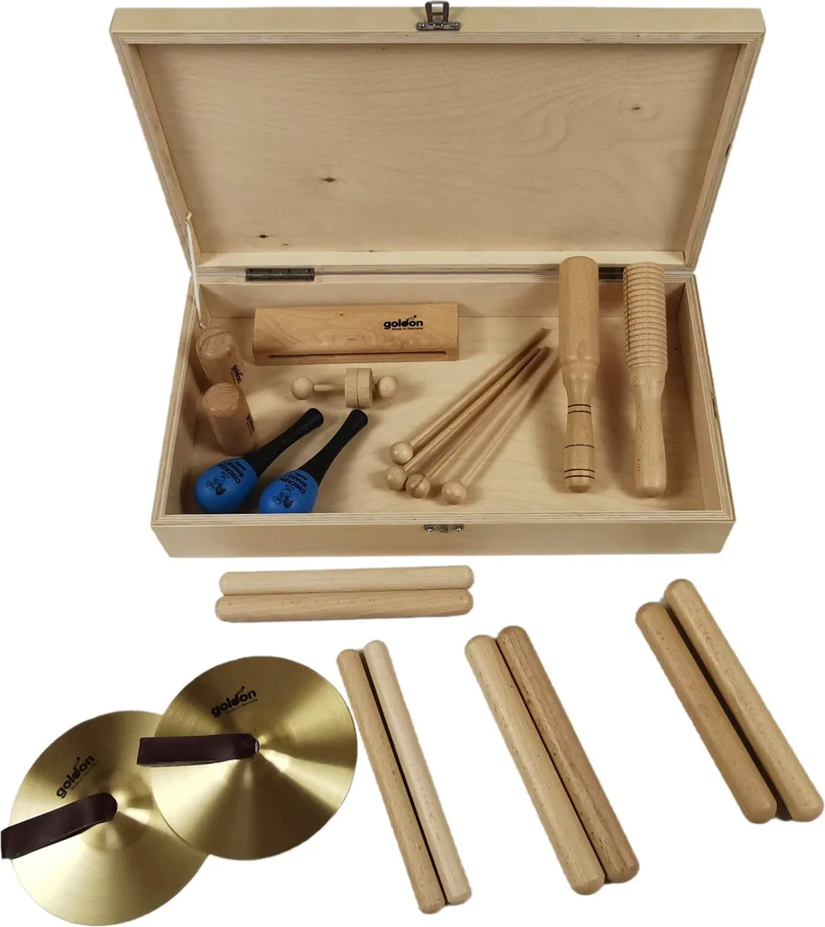 Set de percussions 2 Goldon 30120 : instruments rythmiques de qualité