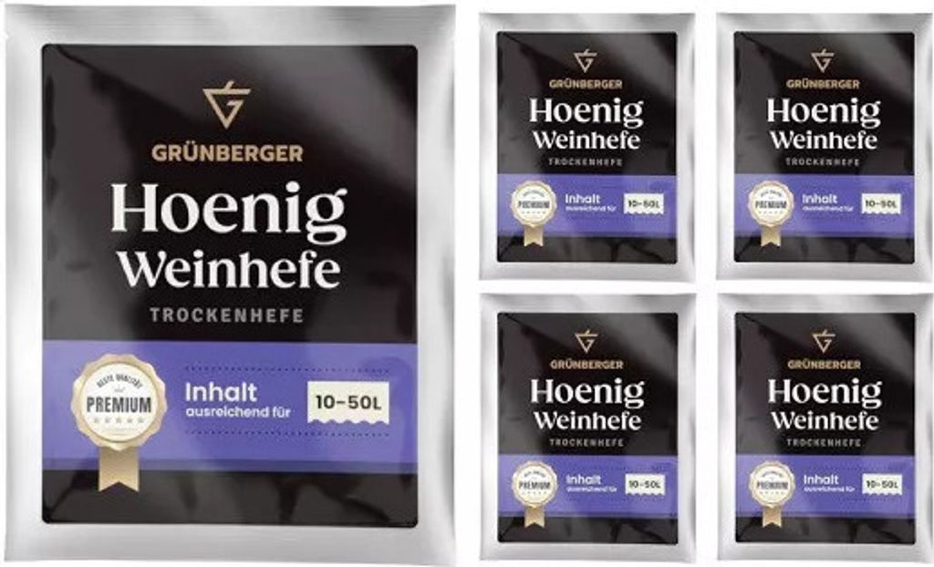 Grünberger Honigweinhefe Trockenhefe für 10-50l Met Honig Produktbild 