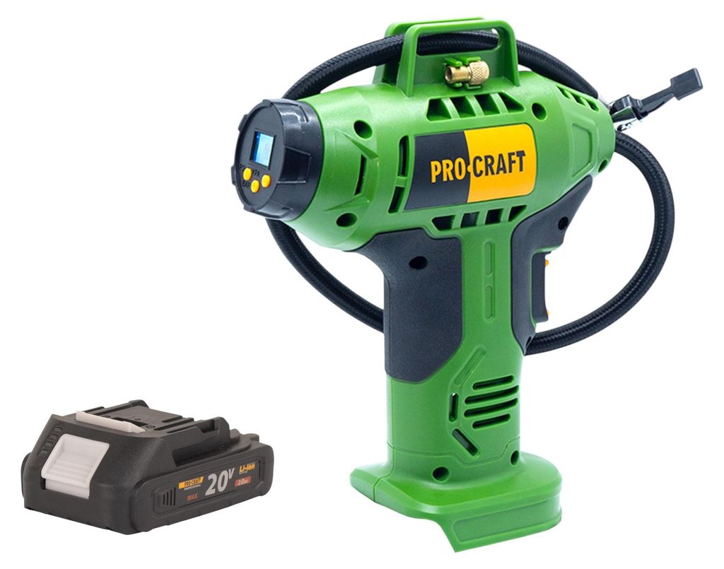 Procraft LK20 Akku Kompressor 20 V 11 bar + 1x Akku 2,0 Ah - ohne Ladegerät
