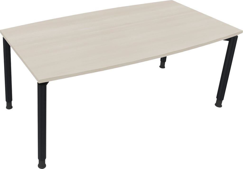 Bespr.ti. Tonneau Vierfuß Rund B1800xT800/900xH680-820 an/Akazie