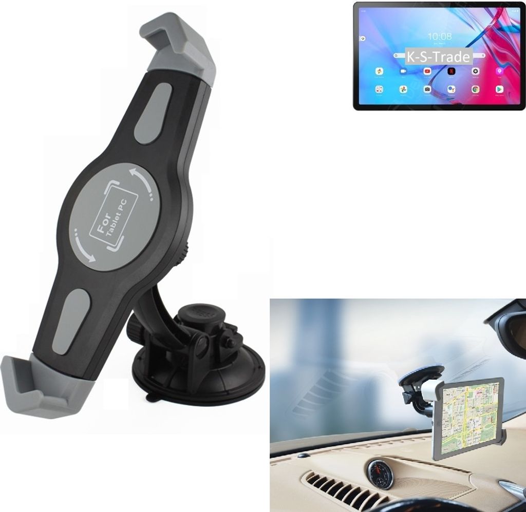 K-S-Trade Scheiben-Halterung für Tablets kompatibel mit Lenovo Tab P11 5G KFZ Tablet Saugnapf Auto Halterung Windschutzscheibe Holder Halter