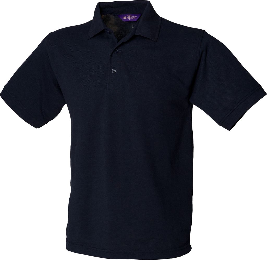 Henbury Herren Polo-Shirt, Kurzarm RW625 (XL) (Marineblau)
