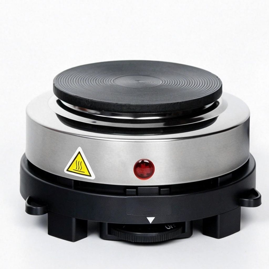Espressokocher elektrisch 500W, Mini Kaffeemaschine für 1–3 Tassen, Gusseisen Heizplatte, 6 Temperaturstufen, kompakt & leistungsstark