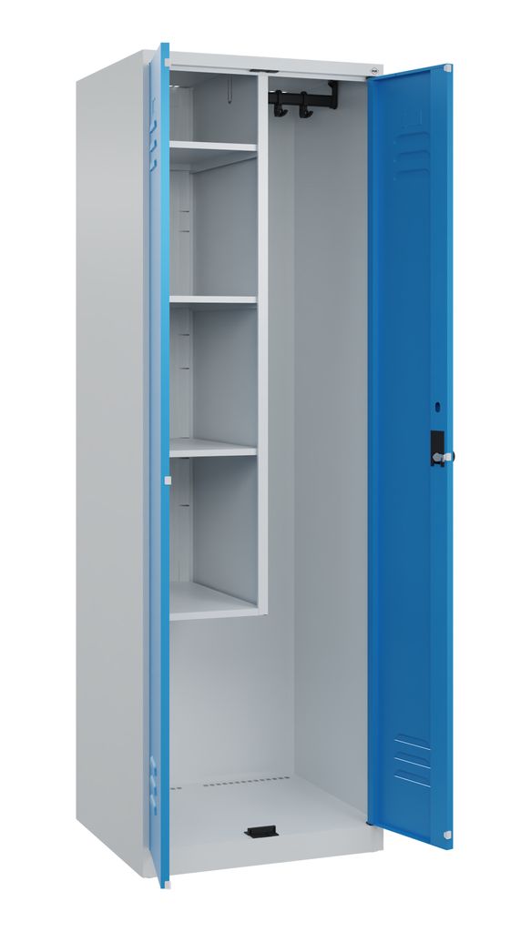 CP Putzmittelschrank Classic Plus 080100-00 S10004 lichtblau, lichtgrau 60,0 x 50,0 x 185,0 cm, aufgebaut