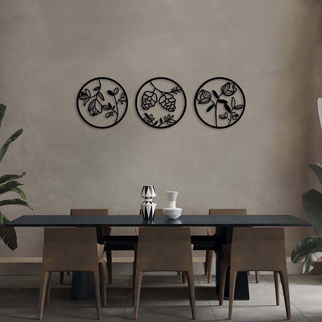 Wallity, Flowers- SKL2371, Schwarz, Sonstige Produktbild 