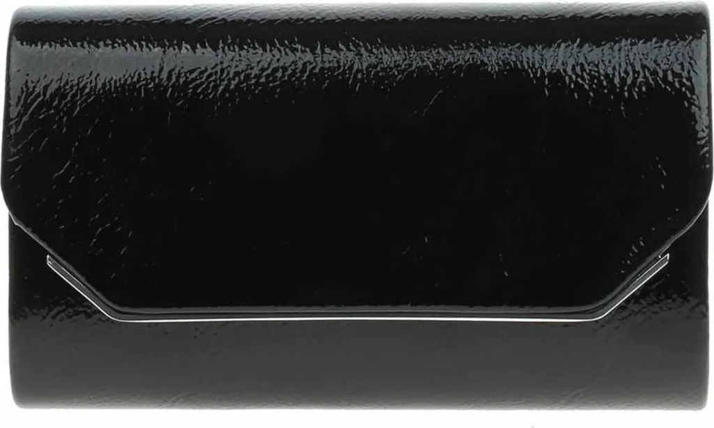 Pochette Amalia Tamaris Noire 22cm : Style Satiné et Format Bourse Chic