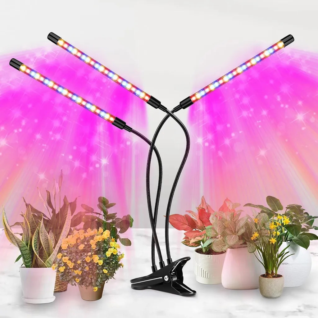 Lampe horticole 60 LED télécommandée avec bras orientable noir - 17