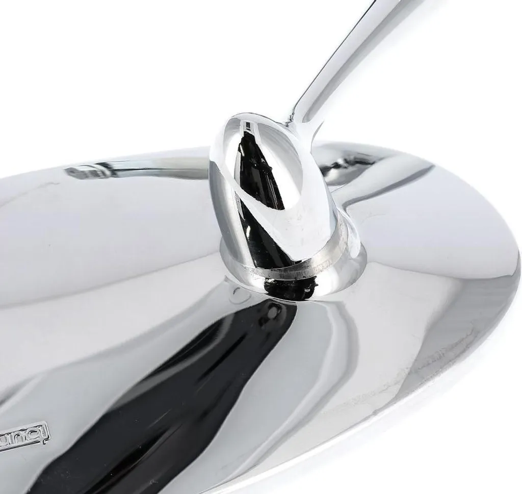 Rétroviseur gauche de guidon tige courte en aluminium noir robuste