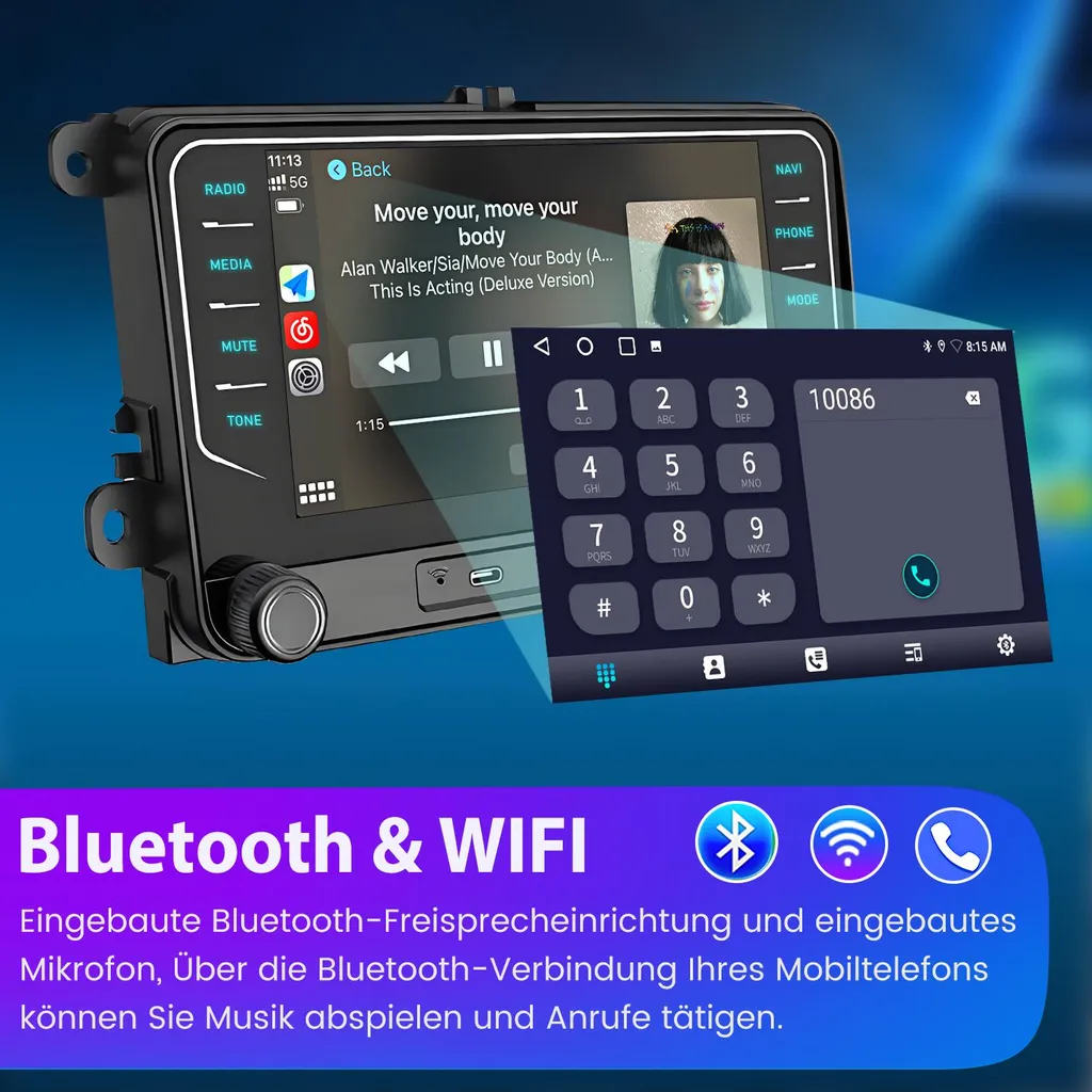 Offerta Autoradio Android 128GB VW Golf Passat CarPlay Wireless GPS - 9