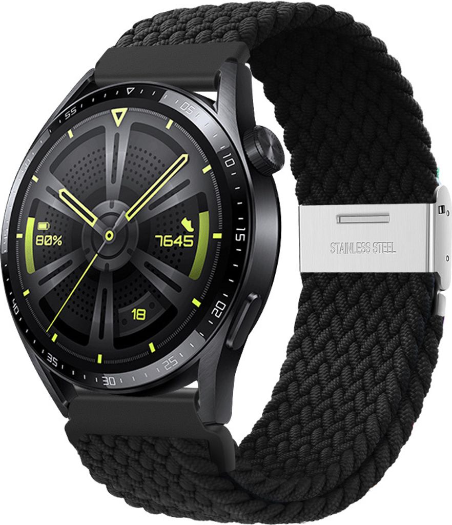 BStrap Elastic Nylon 2 Armband für Garmin Venu 2 Plus, black