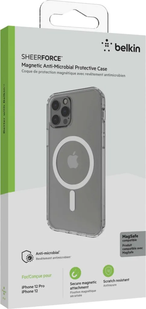 Coque Arrière MagSafe Belkin pour iPhone 12 Pro - Protection Transparente
