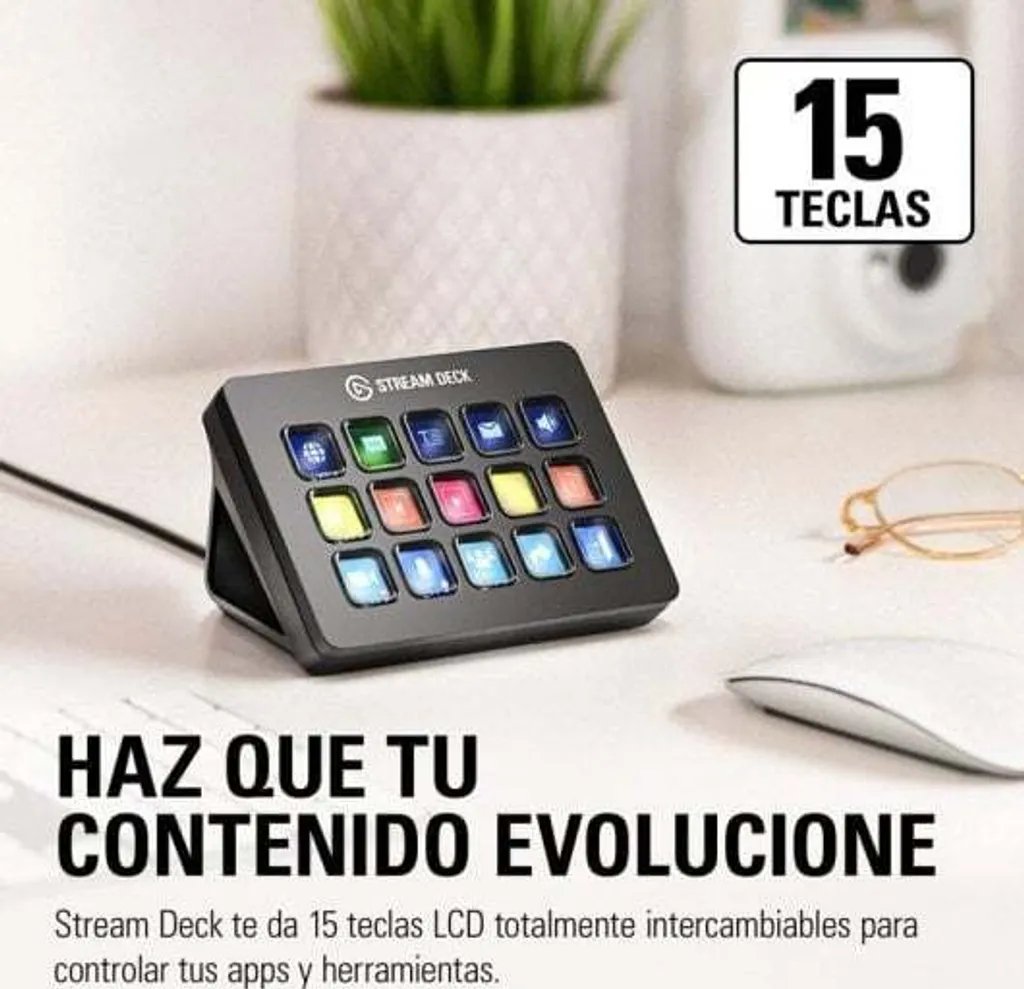 Elgato Stream Deck MK.2 Noir, Studio Controller 15 Touches LCD Personnalisées - 12