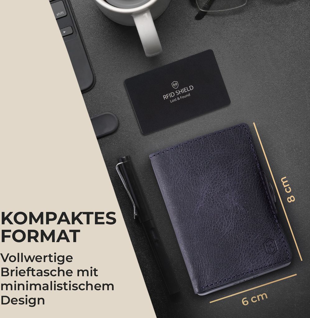 Slimpuro Geldbörse Herren, Slim Wallet mit RFID Schutz, Produktbild 4