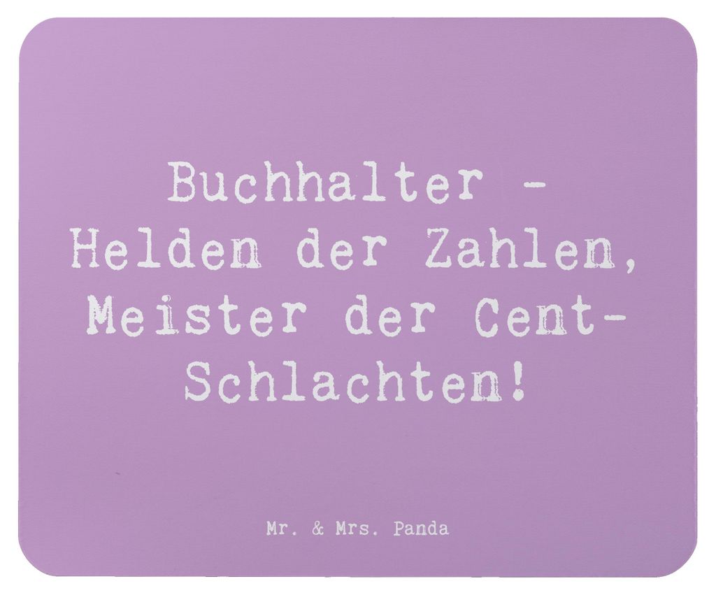 Mr. & Mrs. Panda Mouse Pad Spruch Buchhalter Helden - Lavendeltraum - Geschenk, notebook mauspad, Finanzen, Cent, handgefertigte Geschenke, Zahlen,...