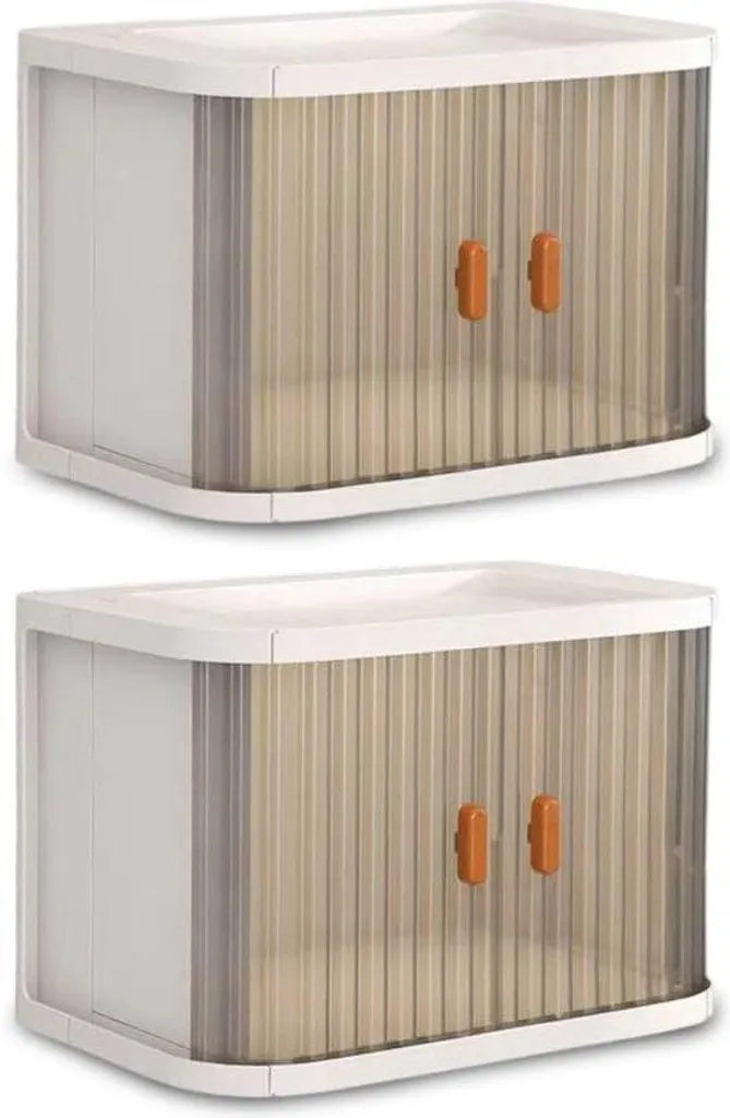 Rangement Cuisine et Dressing : 2 Boîtes Métal Pliables Multi-usages