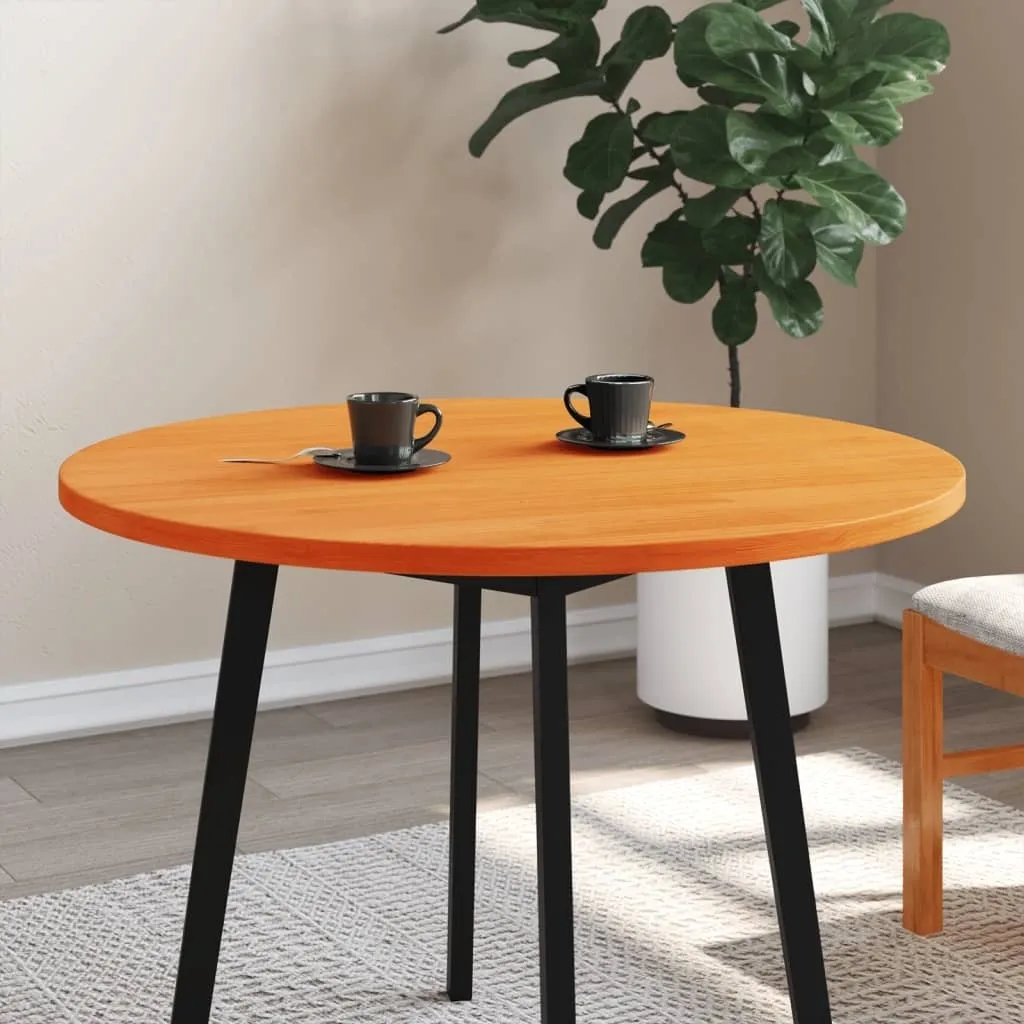 Offerta Piano Tavolo 90 cm Legno Massiccio Pino Marrone Cera