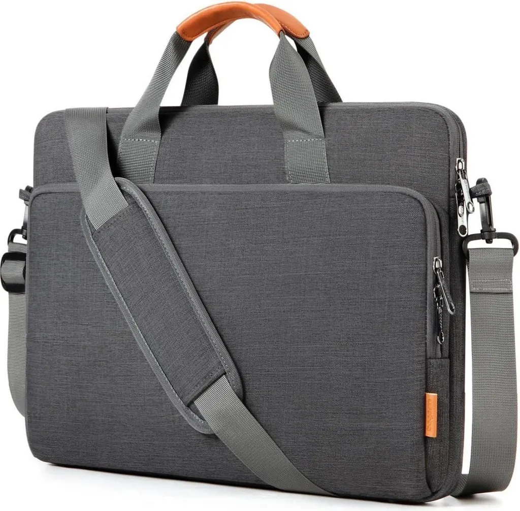 Borsa Laptop 13-14 Pollici Impermeabile Grigio Scuro | Tracolla Imbottita
