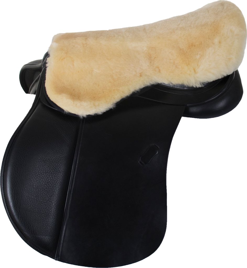 Engel Reitsport Sattelsitzbezug Sattelauflage echtes Merino Lammfell Reitkissen SABEZ1 für englische Reitsattel Med./Natur M