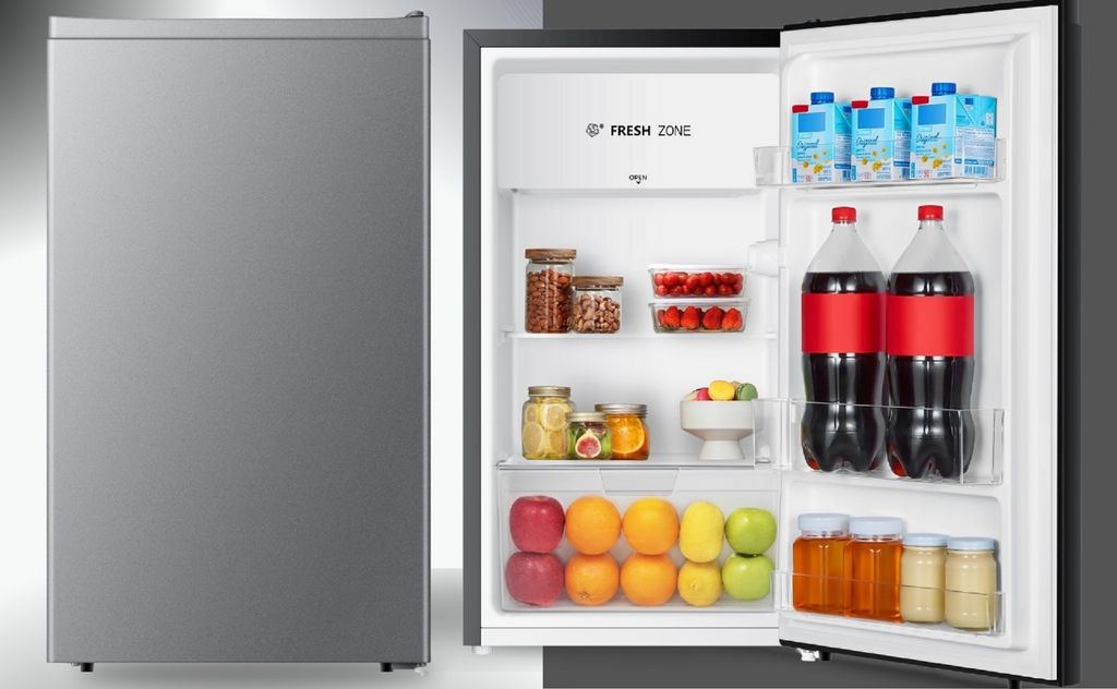 PKM KHKS93ESI Kühlschrank silber 94L Freistehend mit Produktbild 9