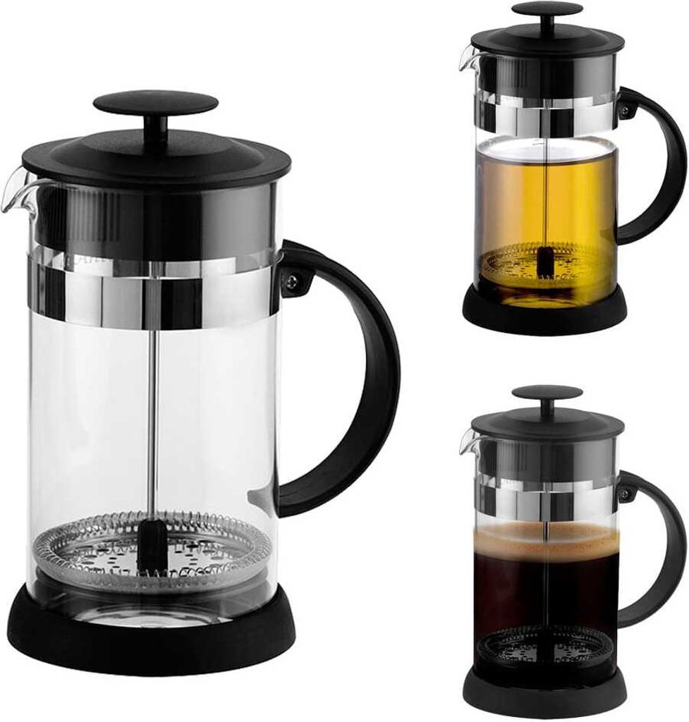 Kaffee- und Teekanne mit Metallsieb 350ml, Hitzebeständiger Griff, Edles Design