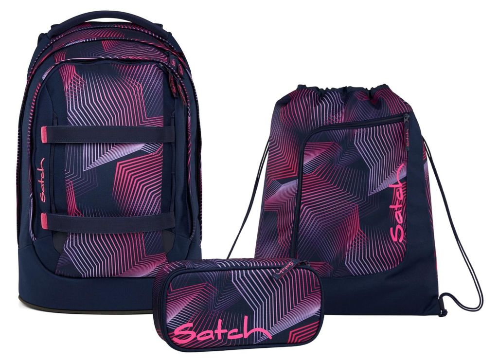 Satch, Schulrucksack-Set PACK Seismic Pink 3-teilig, ab 5. Produktbild 