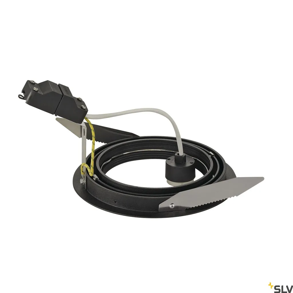 Plafonnier noir New Tria 150 ES111 GU10 orientable à encastrer rond