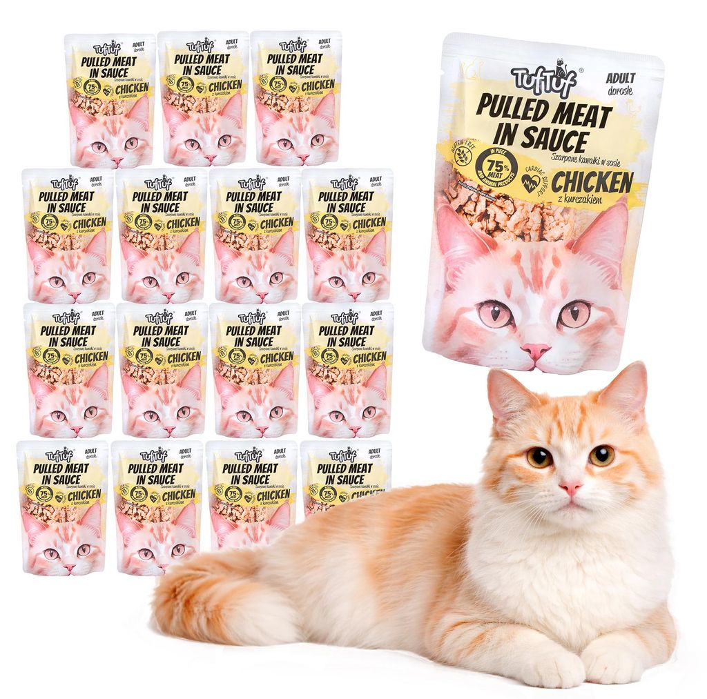 Katzenfutter - Zerrissene Stücke mit Hähnchen - 2kg - Produktbild 