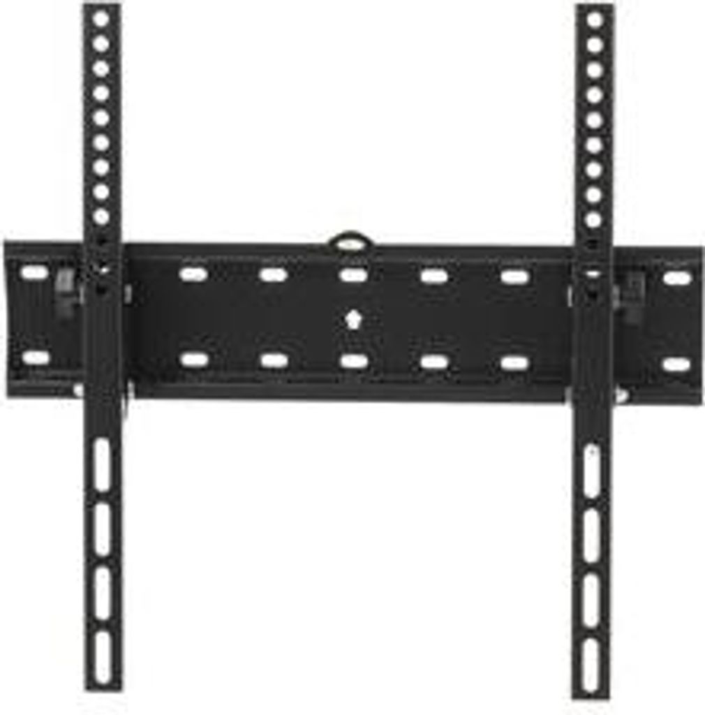 A black TV wall mount is shown against a white background.