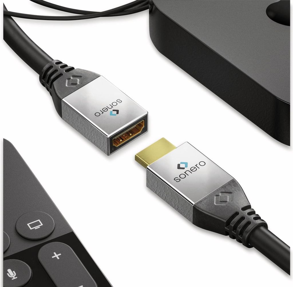SONERO HDMI-Adapter Metallstecker, 0,25 m, micro-Stecker/Kupplung