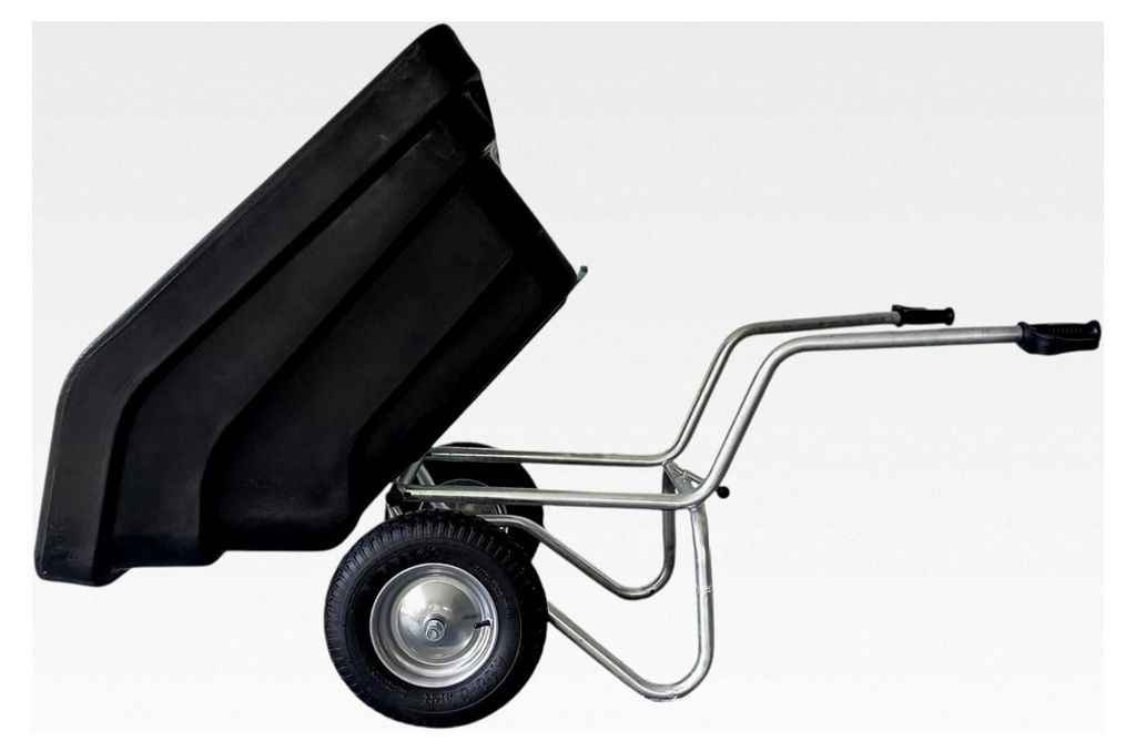 Kippkarre Agro 350L bis 300kg mit Luftreifen, verzinkt, kippbare Schubkarre