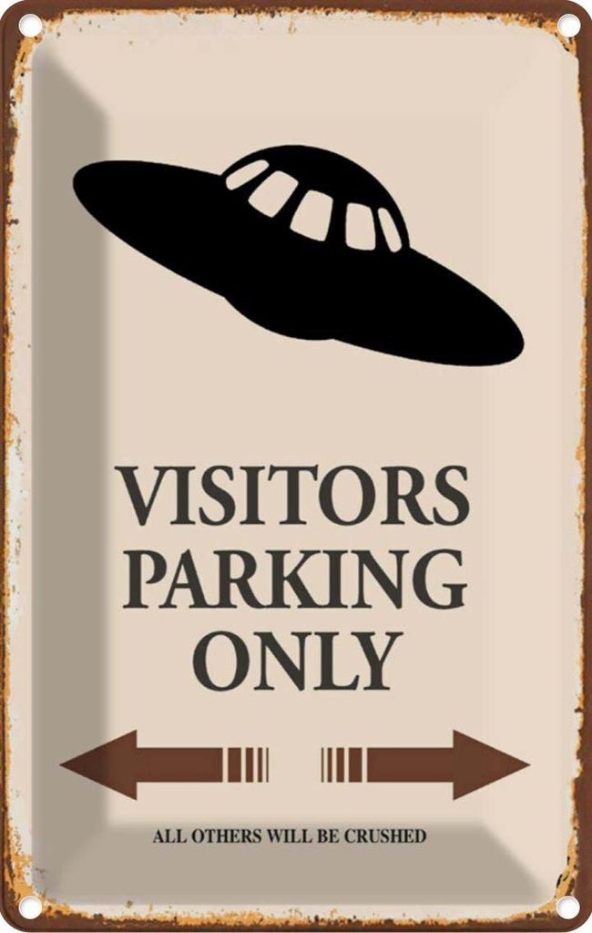 vianmo Blechschild 18x12 cm Visitors Parking only all others Parkplatzschild