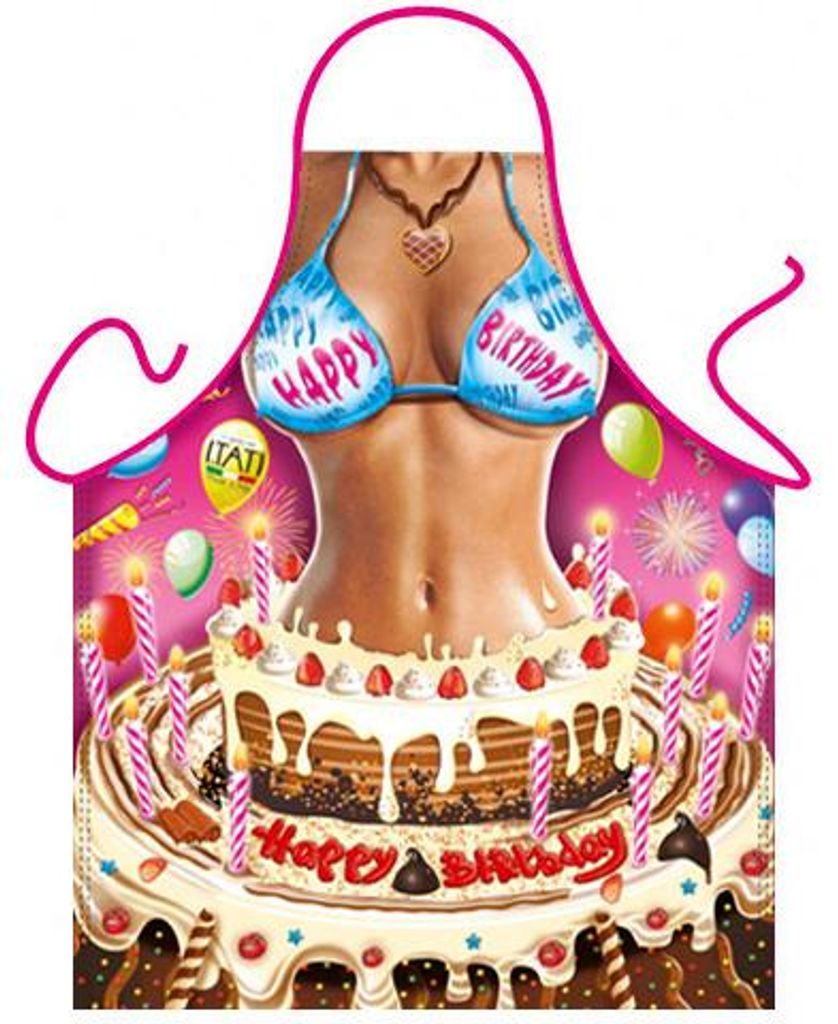 Grembiule Compleanno Donna in Poliestere Immagine del prodotto 