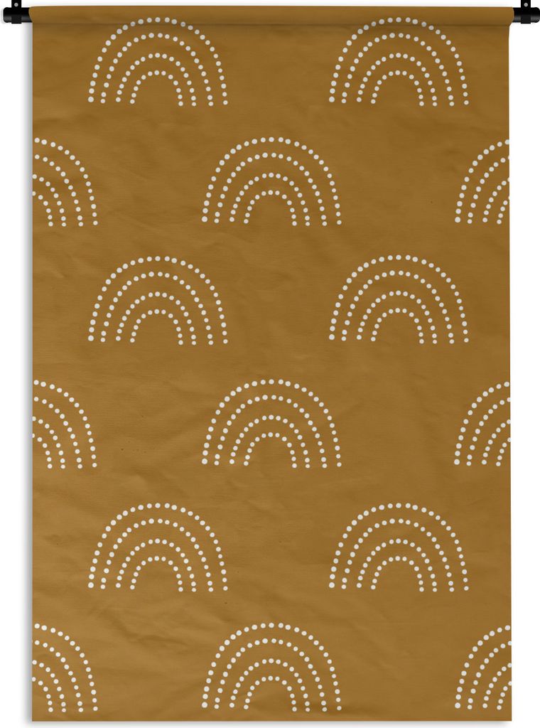 MuchoWow Wandteppich Wandbehang Design - Regenbogen - Tupfen 120x180 cm Tapisserie Dekoration Wandtuch - Schlafzimmer - Dekorationen für das Haus