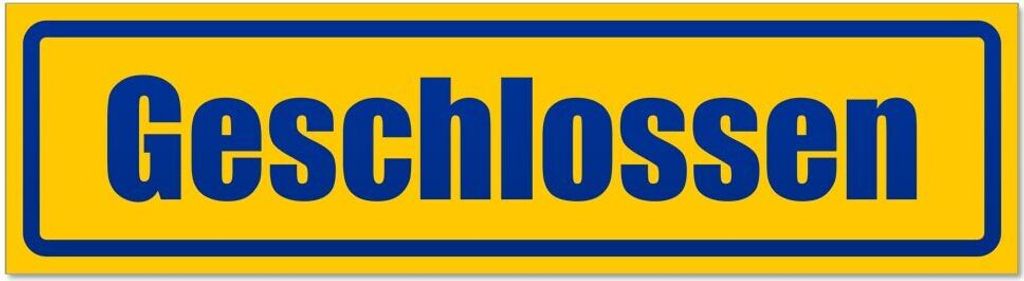 Kiwistar - Autoaufkleber - Blau - 20 x 5,3 cm - Geschlossen invertiert - Hinweis Aufkleber Sticker für Auto, Kfz, Fahrrad, PKW, LKW