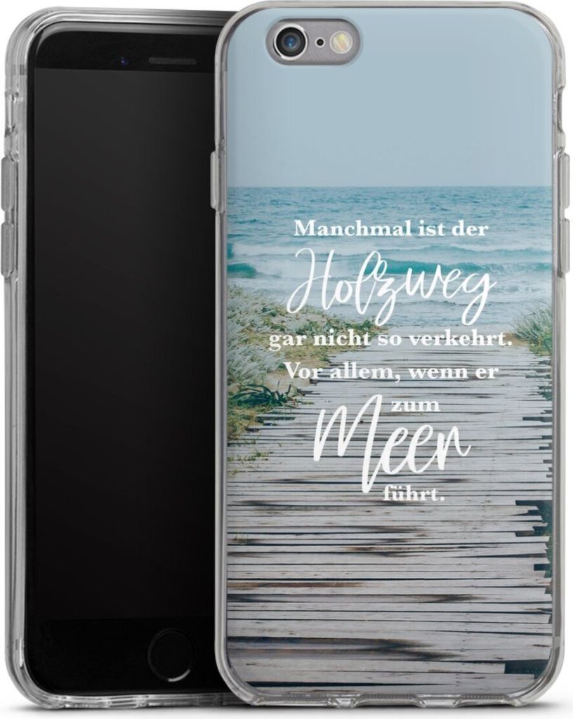DeinDesign Handyhülle für Apple iPhone 6s Silikon Hülle Case Smartphone Schutzhülle Statement Strand Spruch
