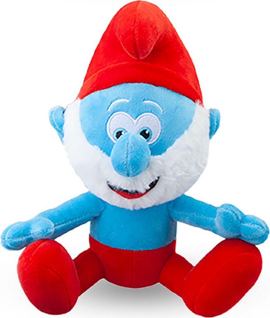 Die Schlümpfe Kuscheltier Plüschtier Papa Schlumpf Stofftier Plüschfigur 23 cm sitzend