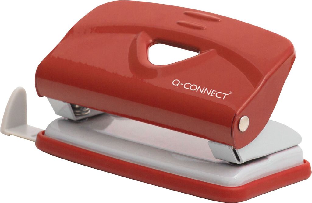 Q-CONNECT KF14216 Locher, 10 Blatt, rot/grau Produktbild 