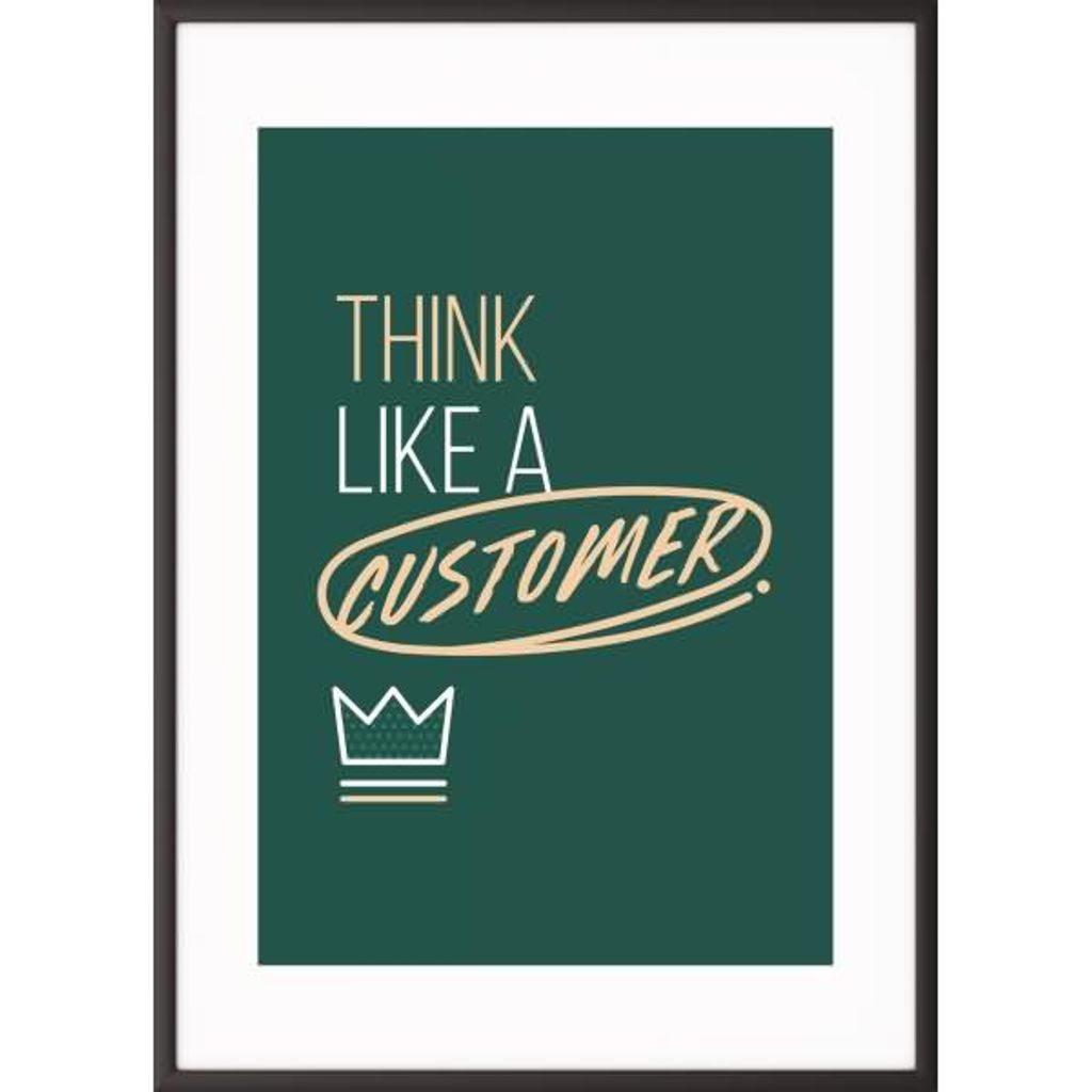 PAPERFLOW Wandbild "Think like a Customer", A3 Produktbild 