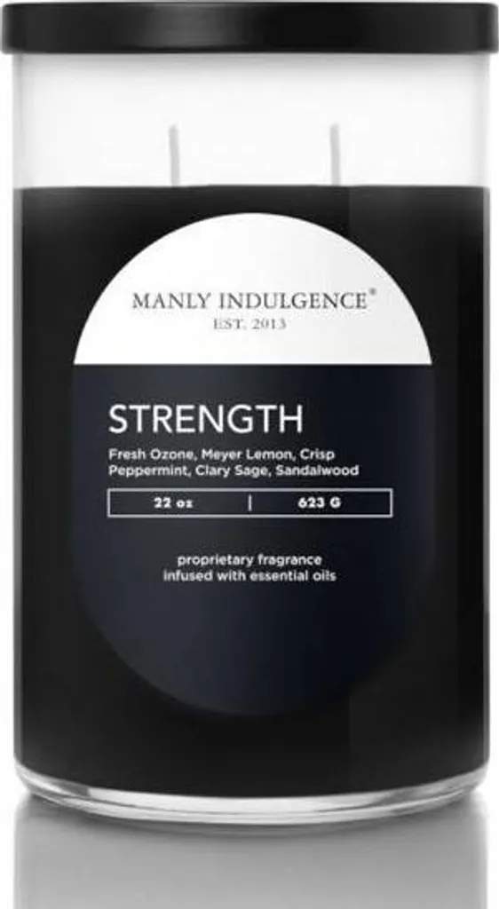 Bougie parfumée boisée Strength idéale pour méditation et détente