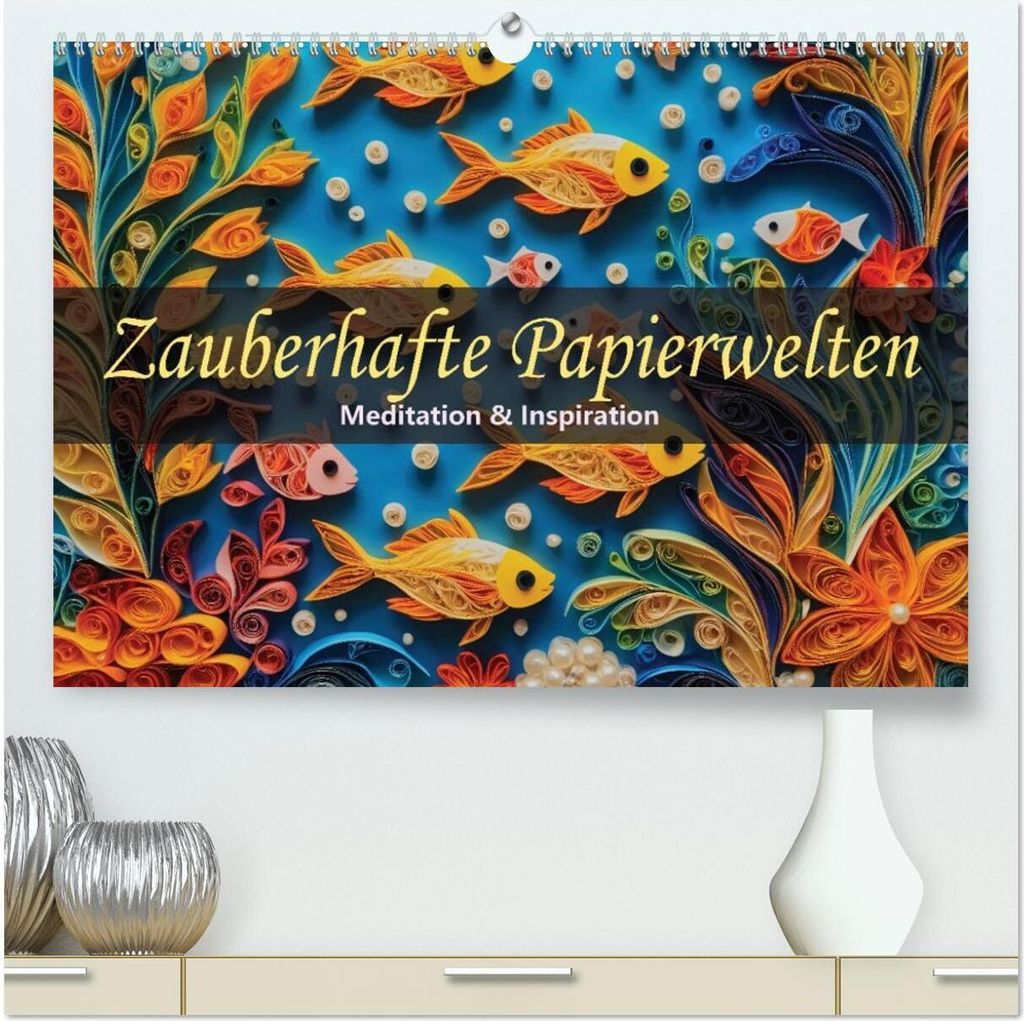 Zauberhafte Papierwelten - Meditation & Inspiration (hochwertiger Premium Wandkalender 2026 DIN A2 quer), Kunstdruck in Hochglanz