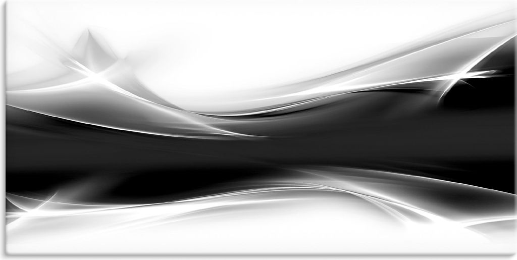 ARTland Leinwandbild Kreatives Element Schwarz - Weiß Größe: 40x20 cm