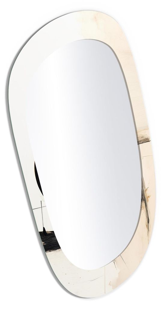 DEQORI Wandspiegel Organisch 53,9x89,6 cm 'Schwarzer Impuls' Spiegel Badspiegel Bad