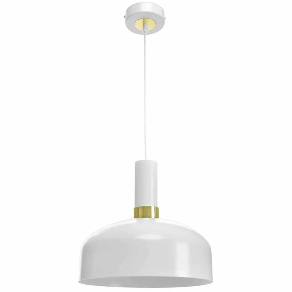 Prezzo Shock Lampadario Malmo Bianco Oro E27 | Sospensione Design