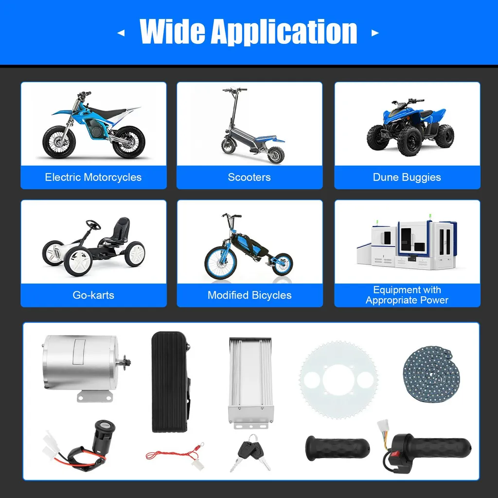 Kit motorisation électrique 3kW pour conversion véhicule 48V 60V 72V