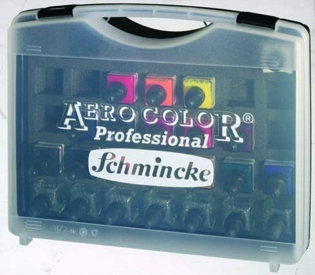 Schmincke Airbrushfarben Aero Color Kunststoff Koffer 81 124 097 Airbrush Farben