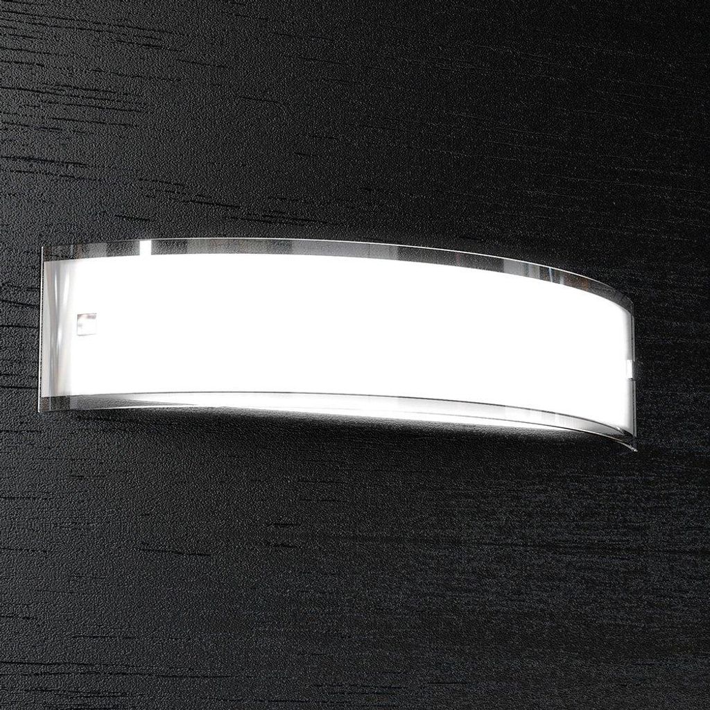 Applique Contemporaine Métal Linéaire et Verre Blanc 2 Image du produit 