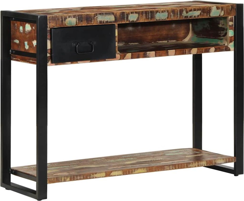 Konsolentisch Mehrfarbig 100x35x75 cm Massivholz Altholz