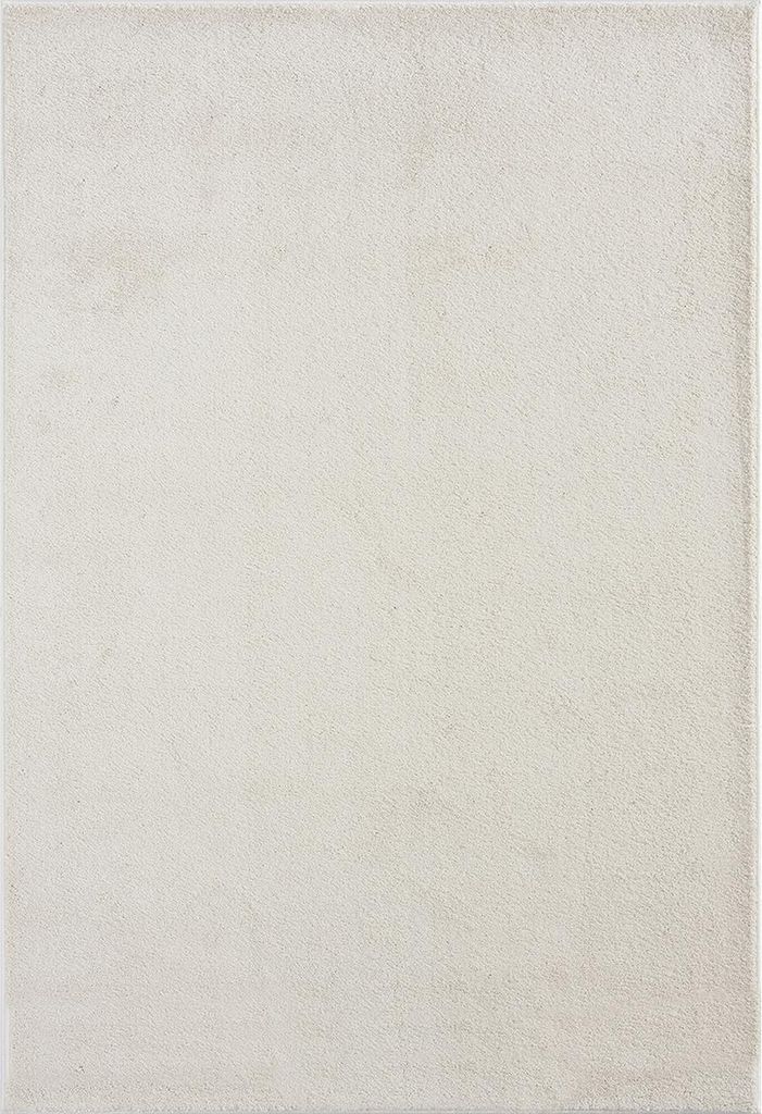 Hochflor Shaggy Teppich Wohnzimmer Langflor Einfarbig Uni Creme