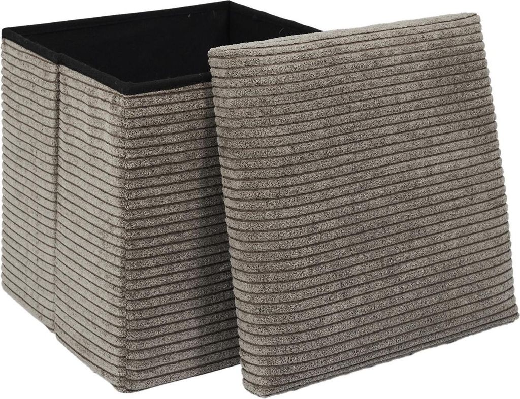 HowHomely Sitzhocker braun Pouffe 38 x 38 x 38 cm Puff